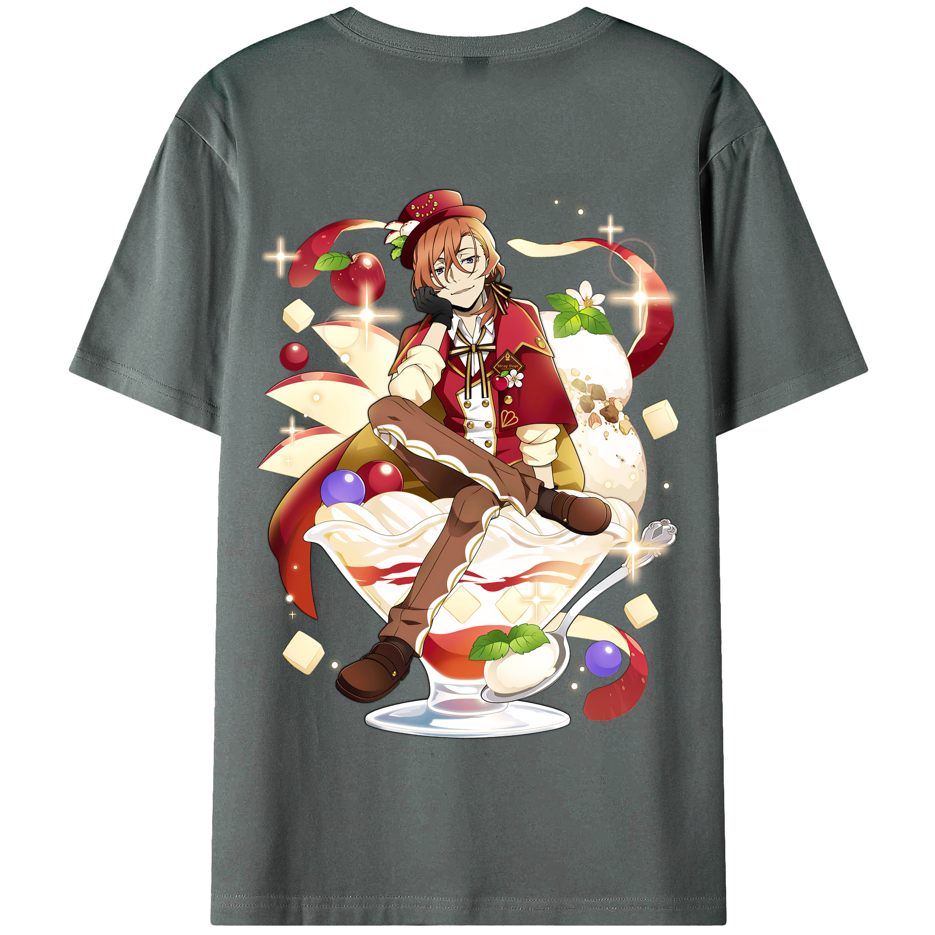 （画像用） 文豪ストレイドッグス Bungo Stray Dogs 綿100％半袖Tシャツ（背面プリント）